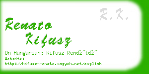 renato kifusz business card